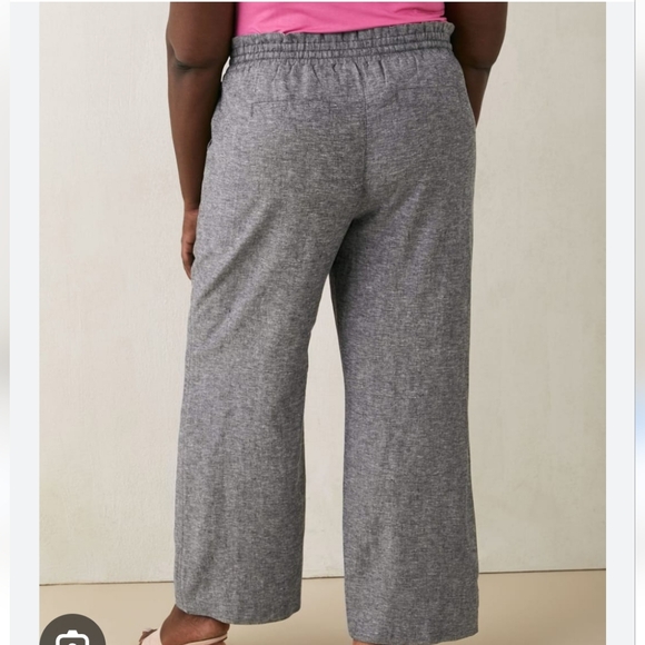 Linen Blend Wide Leg Pants - 2X - Picture 3 of 15